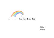 Dierenkaart - Eenhoorn konijntje regenboog 3