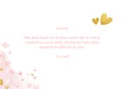 Dikke knuffel beterschapskaart roze met hartjes 3