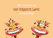 Een verrekte leuke verjaardagskaart met twee giraffen 2