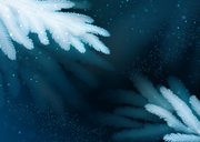 Familie foto kerstkaart blauw met takken 2