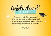 Feestelijke felicitatiekaart geslaagd met sterretjes 3