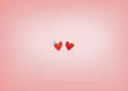 Feestelijke uitnodiging kinderfeestje met feestende hartjes Achterkant