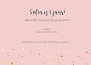 Feestje - meisje jarig confetti 3