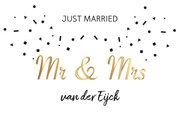 Felicitatie huwelijk mr & mrs goud 2