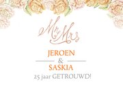 Felicitatie jubileum oranje roos 2