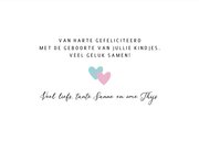 Felicitatie vintage romper twins 3