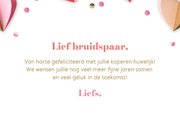 Felicitatiekaart 12,5 jaar getrouwd hartjes confetti 3