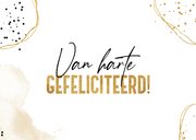 Felicitatiekaart 50 jaar getrouwd goud confetti waterverf 2