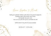 Felicitatiekaart 50 jaar getrouwd goud confetti waterverf 3