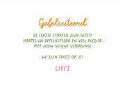 Felicitatiekaart algemeen hartelijk gefeliciteerd kleurrijk 3
