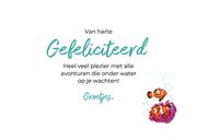 Felicitatiekaart duikbrevet een nieuwe wereld 3