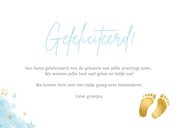 Felicitatiekaart geboorte - hoera aan zoon met sterretjes 3