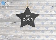 Felicitatiekaart geboorte jongen ster 2