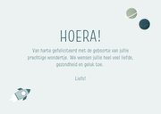 Felicitatiekaart geboorte met patroon planeet raket ufo ster 3