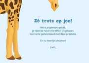 Felicitatiekaart halve marathon rennende dieren 3