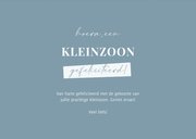 Felicitatiekaart hoera een kleinzoon regenboog in blauw 3