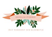 Felicitatiekaart huwelijksjubileum oranje bloemen 2