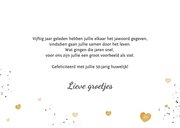 Felicitatiekaart jubileum trouwdag hart goud champagne 3