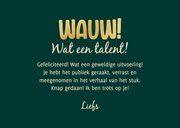 Felicitatiekaart muziek instrumenten prestatie goed gedaan 3
