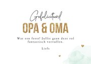 Felicitatiekaart opa en oma kleinkind waterverf groen 3