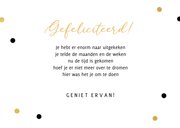 Felicitatiekaart pensioen goud 3D letters confetti 3