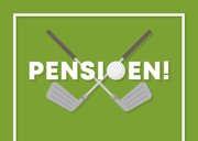 Felicitatiekaart pensioen met golfbal en club 2