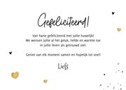 Felicitatiekaart proost champagne huwelijk liefde hartjes 3