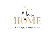Felicitatiekaart samenwonen huisje goud gefeliciteerd 2