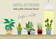 Felicitatiekaart stel dat is verhuisd tijd voor wijn 3