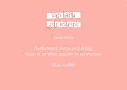 Felicitatiekaart verjaardag met regenboogjes en waterverf 3