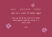 Felicitatiekaart verlof kleurrijk met bloemetje 3