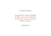 Felicitatiekaart woohoo typografisch 3