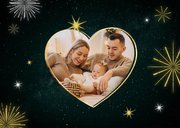Fijne kerst gelukkig 2027 kerstkaart vuurwerk sterren foto's 2