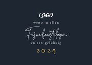 Foto kaart kerst 2025 goud eigen foto's of logo 3