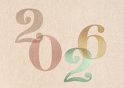 Foto kerstkaart 2026 roest bruin retro 2