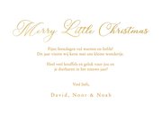 Foto kerstkaart fotocollage baby klassieke gouden typografie 3