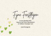 Foto kerstkaart hartjes kerstboom groen 3