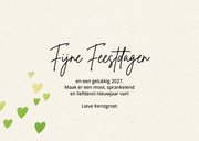 Foto kerstkaart hartjes kerstboom groen 3
