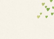 Foto kerstkaart hartjes kerstboom groen Achterkant