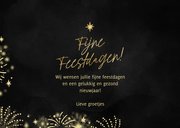 Foto kerstkaart liggend met kader van vuurwerk en sterren 3