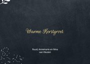 Foto kerstkaart met hippe takjes sneeuw 3