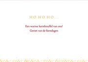 Foto kerstkaart – Rendier HO HO HO – Rode kerstkaart 3