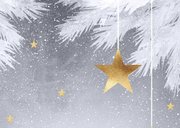 Foto kerstkaart vrolijke kerst sterren 2