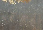 Foto kerstkaartje sjieke kerstbal taupe 2026 Achterkant