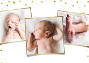 Foto-uitnodiging voor doop met een hart frame 2