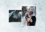 Fotocollage kerstkaart happy 2027 met sneeuwvlokken 2