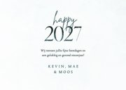 Fotocollage kerstkaart happy 2027 met sneeuwvlokken 3