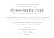 Fotocollage rouwkaart liggend met 8 eigen foto's en naam 3