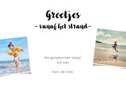 Fotocollagekaart liggend met 10 foto's en de tekst groetjes 3