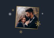 Fotokaart 2027 goud sneeuwvlokken 4 foto's 2